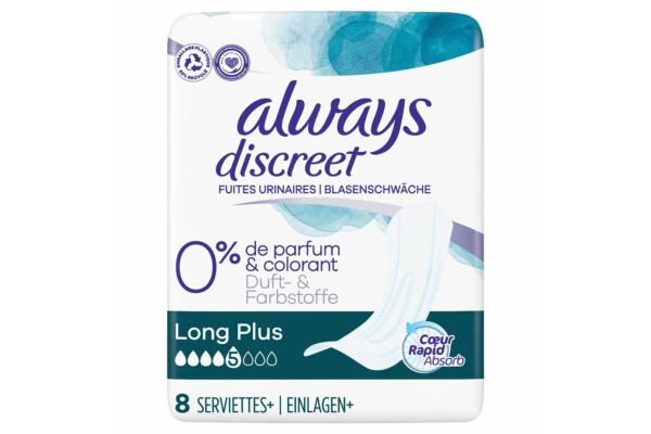always Discreet incontinence Long Plus 0% 8 pce