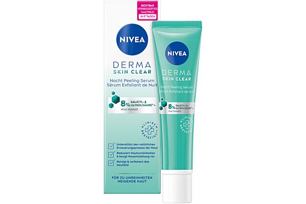 Nivea Derma Skin Clear sérum exfoliant de nuit 40 ml