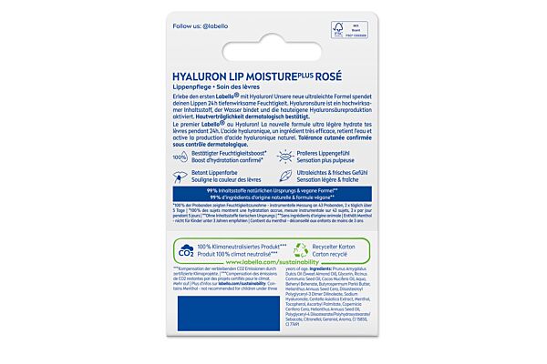 Labello Hyaluron Lip Moisture Plus Rosé 5.2 ml