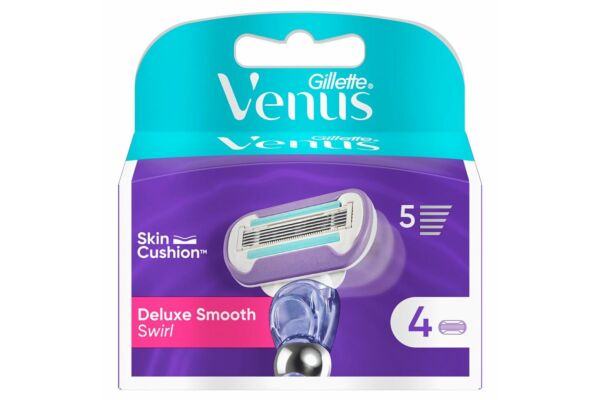 Gillette Venus Deluxe Smooth système de lames Swirl 4 pce