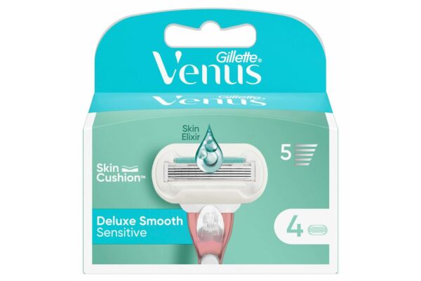 Gillette Venus Deluxe Smooth système de lames Sensitive 4 pce