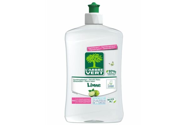 L'ARBRE VERT liquide vaisselle citron vert fl 500 ml à petit prix