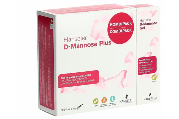 Hänseler Kombi D-Mannose Plus + Gel 30 Sticks à 4g + 30ml