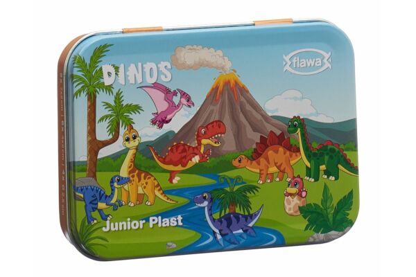 Flawa Junior Plast strips Dinos Tin Box 20 pce
