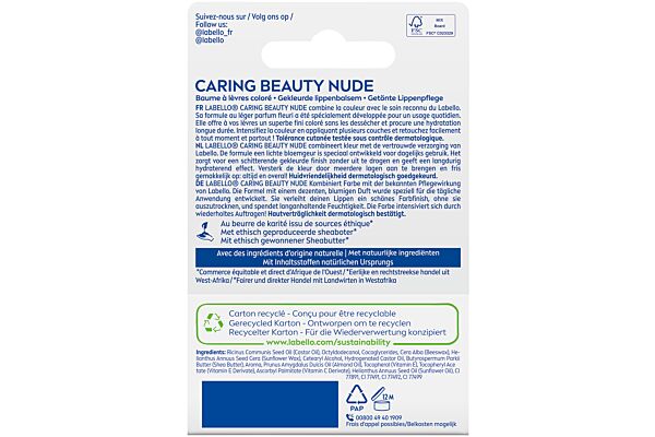 Labello Caring Beauty Nude Stick 4.8 g