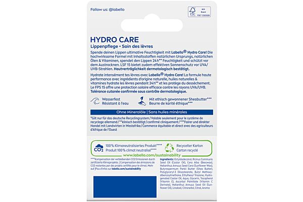 Labello Hydro Care Stick 4.8 g