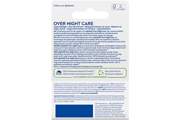 Labello Over Night Care+ Stick 4.8 g