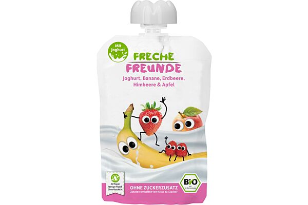 Freche Freunde compote yaourt banane fraise framboise sach 100 g