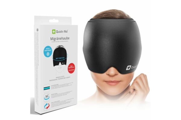 Quick Aid Bonnet anti-migraine avec fonction rafraîchissante et chauffante à 360°