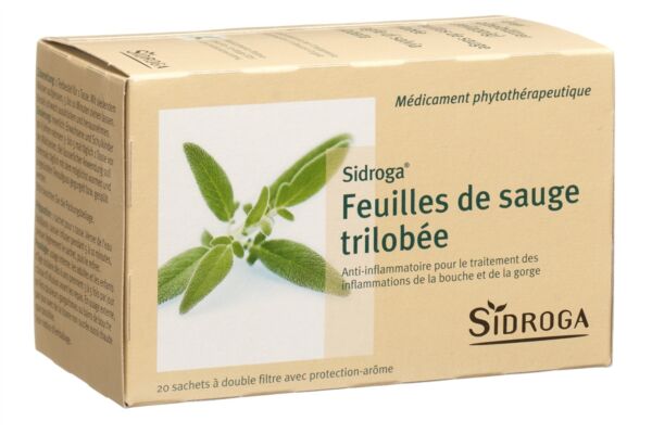 Sidroga feuilles de sauge trilobée 20 sach 1 g