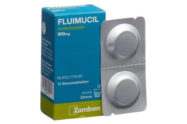 Fluimucil cpr eff 600 mg adult citron 10 pce