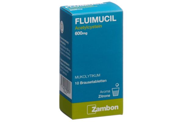 Fluimucil Brausetabl 600 mg Erw citron 10 Stk