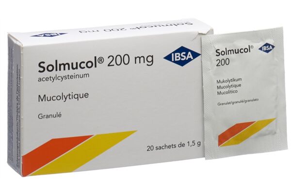 Solmucol Gran 200 mg ohne Zucker 20 Btl 1.5 g