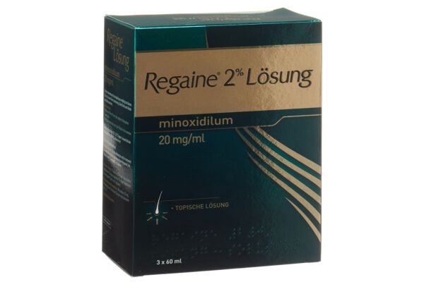 Regaine solution topique 2 % 3 fl 60 ml