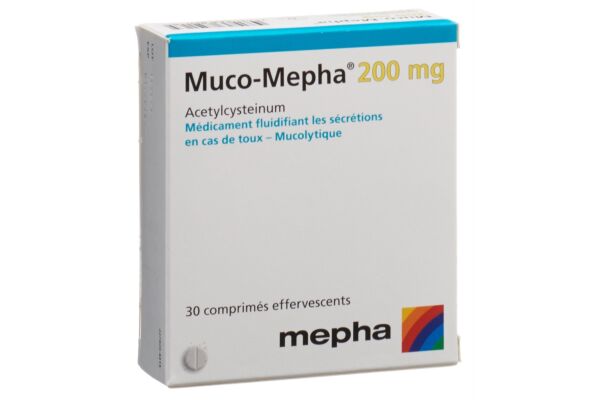 Muco-Mepha cpr eff 200 mg bte 30 pce