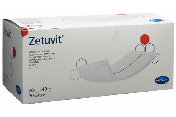 Zetuvit compresse absorbante 20x40cm 30 pce