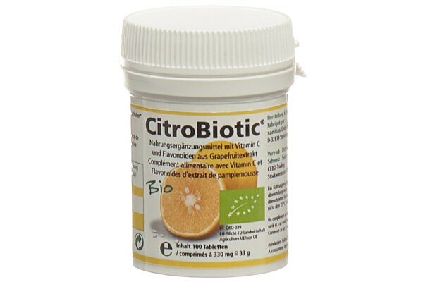 Citrobiotic extrait de pépins de grapefruit cpr bio 100 pce