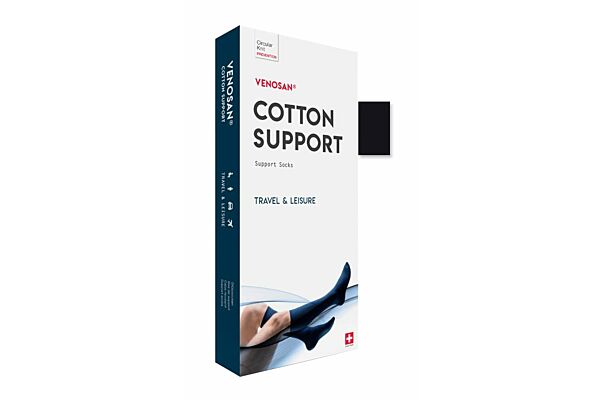 Venosan COTTON SUPPORT Socks A-D M black 1 Paar