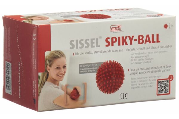 SISSEL Spiky-Ball 9cm rouge 2 pce