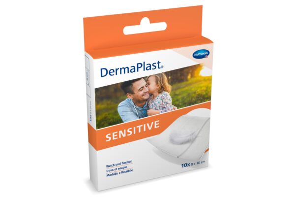 DermaPlast Sensitive pansement rapide 8x10cm blanc 10 pce