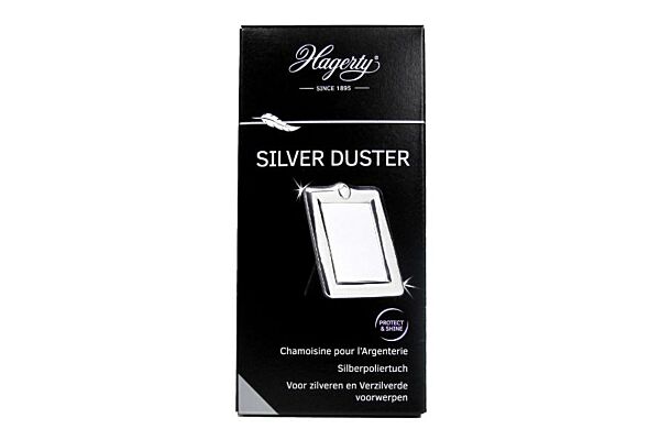 Hagerty silver duster chiffon argenterie 55x35cm
