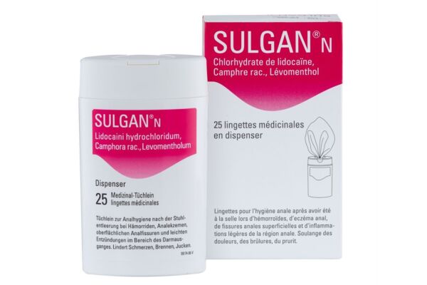 Sulgan-N Medizinal-Tüchlein in Dispenser 25 Stk