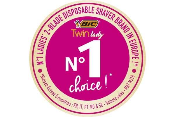 BiC Twin Lady rasoir 2-lames pour femmes couleurs pastels assorties 10 pce