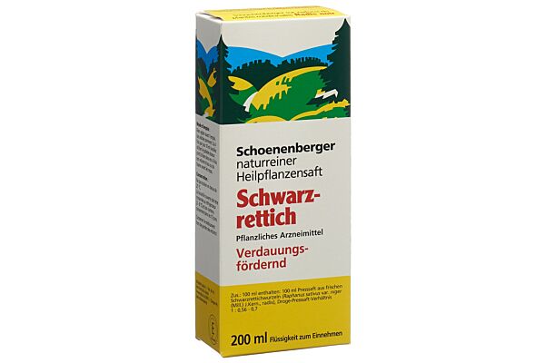 Schoenenberger Radis noir suc de plantes médicinales fl 200 ml