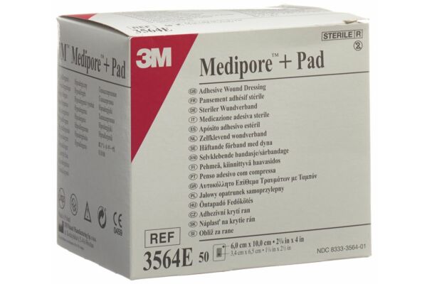 3M Medipore+Pad 6x10cm Wundkissen 3.4x6.5cm 50 Stk