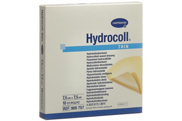 HYDROCOLL THIN pans hydrocolloide 7.5x7.5cm 10 pce