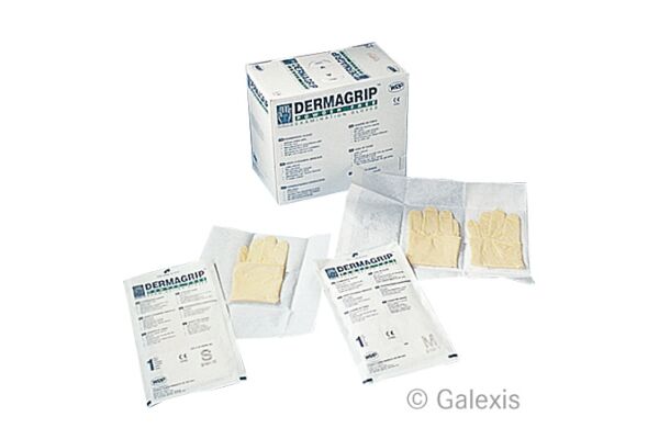 Dermagrip Untersuchungs-Handschuhe Latex L steril 50 Paar