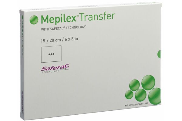 Mepilex Transfer Safetac Wundauflage 15x20cm Silikon 5 Stk