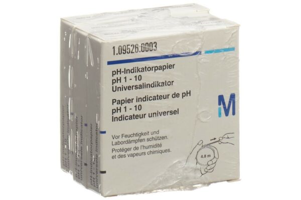 Merck Indikator Papier Rolle komplett pH 1-10 3 Stk