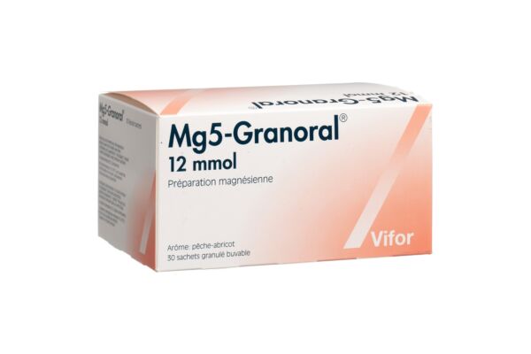 Mg5-Granoral Gran 12 mmol Pfirsich-Aprikose Btl 30 Stk