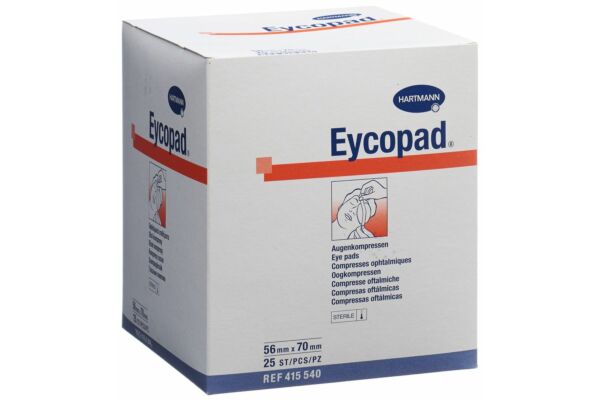 EYCOPAD compr ophtalmiques 70x56mm stérile 25 pce