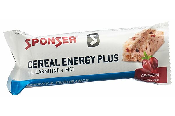 Sponser Cereal Energy Plus Bar Cranberry 40 g