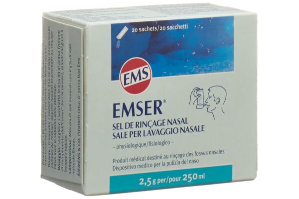 Emser sel de rinçage nasal 20 sach 2.5 g