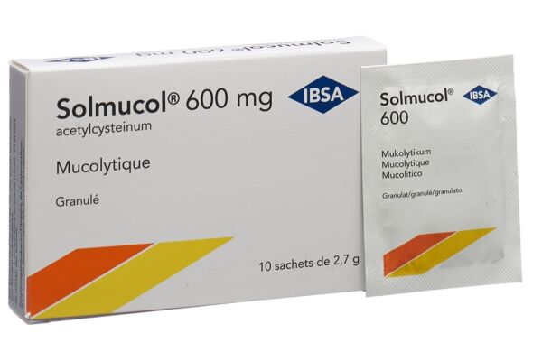Solmucol gran 600 mg sans sucre (D) sach 10 pce