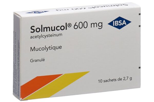 Solmucol gran 600 mg sans sucre (D) sach 10 pce