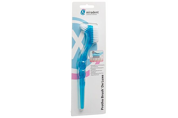 Miradent protho brush de luxe brosse à dents prothèse bleu