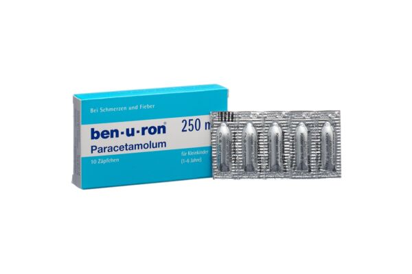 Ben-u-ron supp 250 mg enf 10 pce