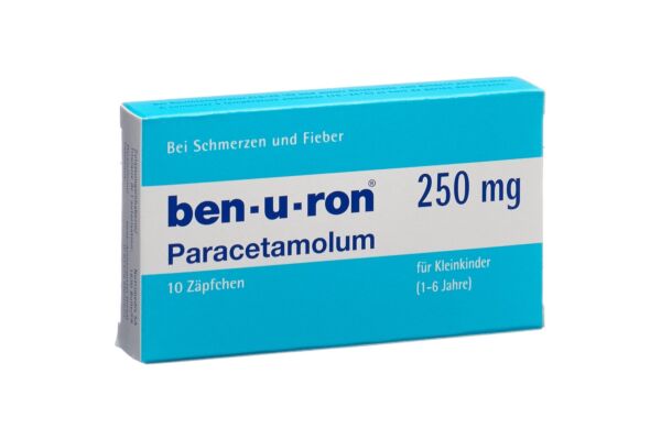 Ben-u-ron supp 250 mg enf 10 pce