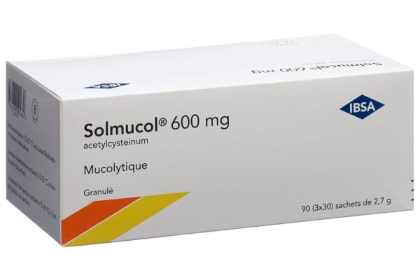 Solmucol Gran 600 mg ohne Zucker Btl 90 Stk