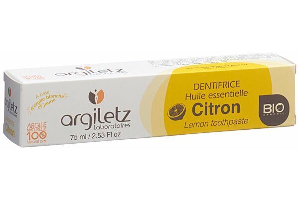Argiletz Zahnpasta Zitrone Bio 75 ml