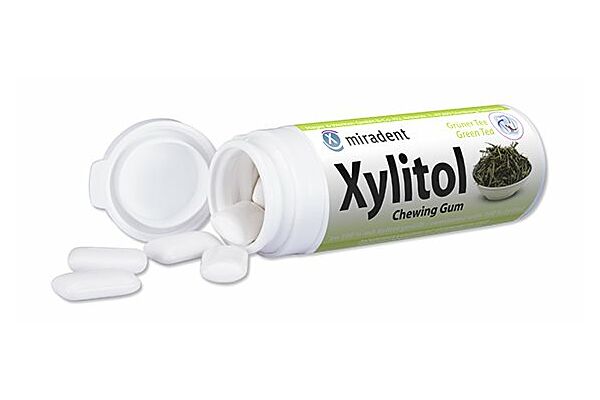 Miradent Xylitol Chewing Gum thé vert 30 pce