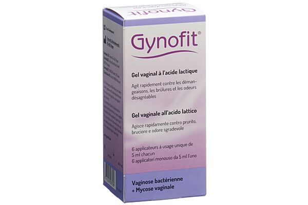 Gynofit gel vaginale acide lactique 6 x 5 ml