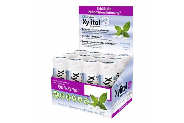 Miradent Xylitol Chewing Gum mint 12 x 30 pce
