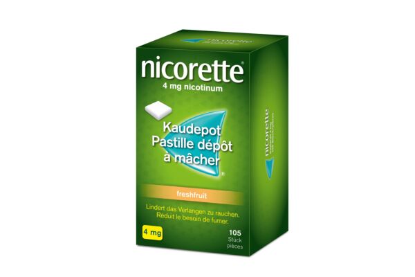 Nicorette Freshfruit pastilles dépôt à mâcher 4 mg 105 pce