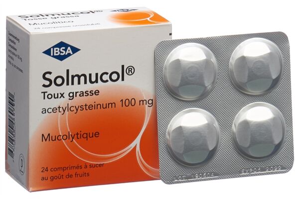 Solmucol toux grasse cpr sucer 100 mg 24 pce