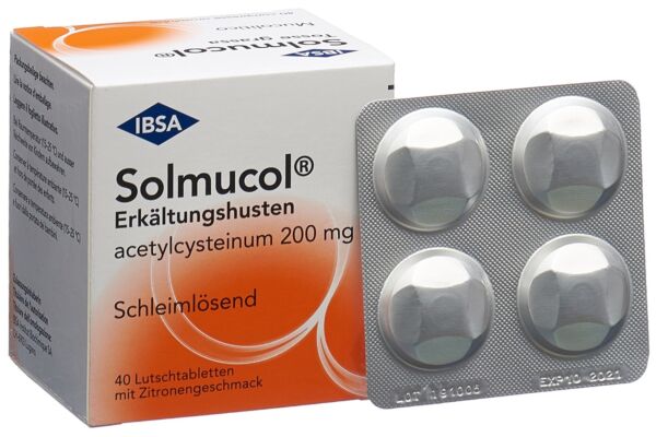 Solmucol toux grasse cpr sucer 200 mg 40 pce
